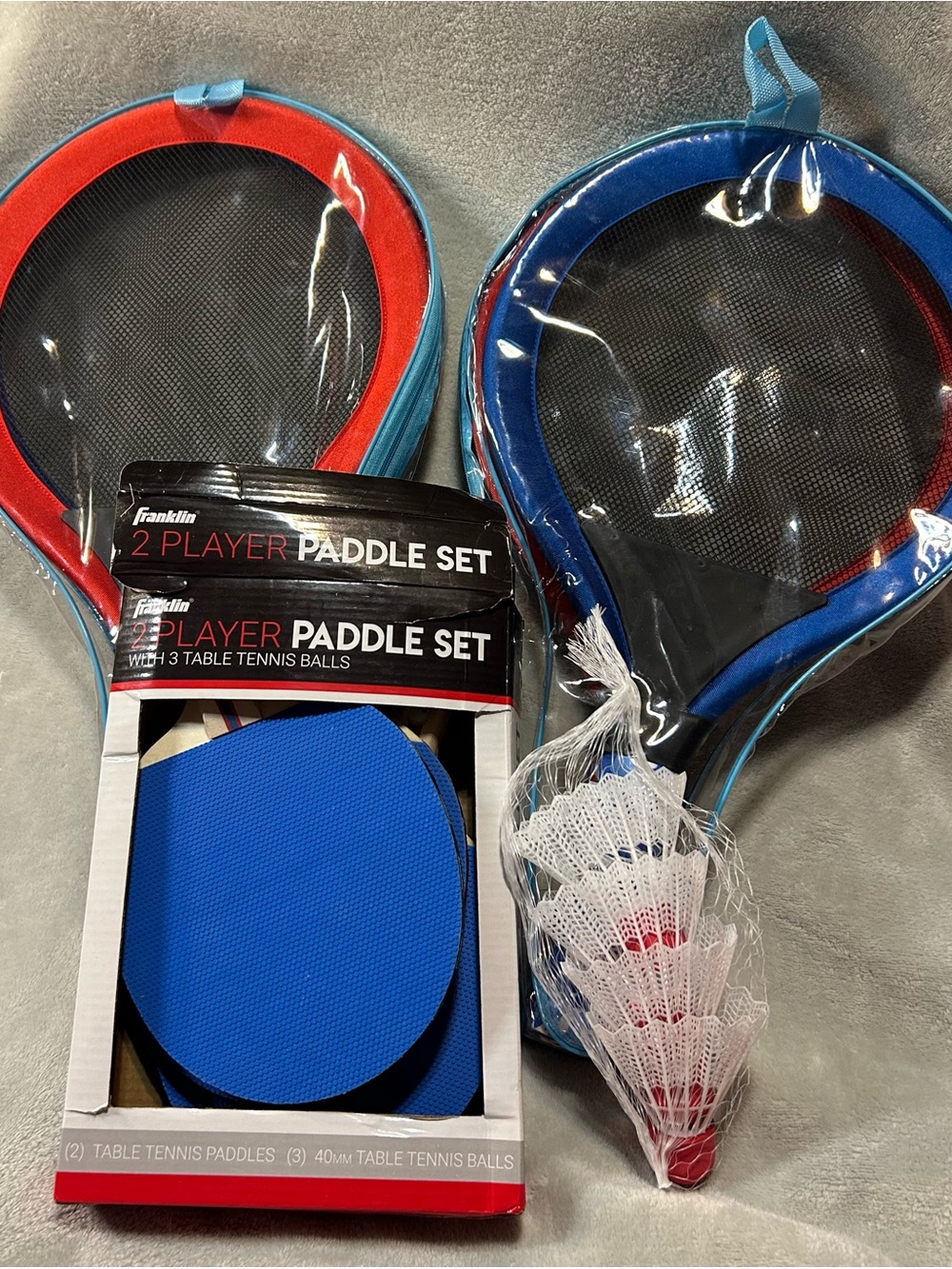Blue and Red 2-Player Paddle Set - Home Party Supplies